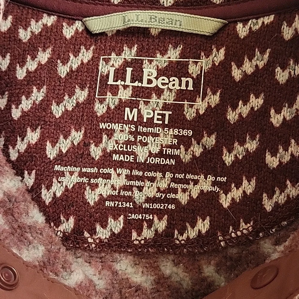 EUC - L.L. Bean Birdseye Fleece MED PETITE - Picture 3 of 6